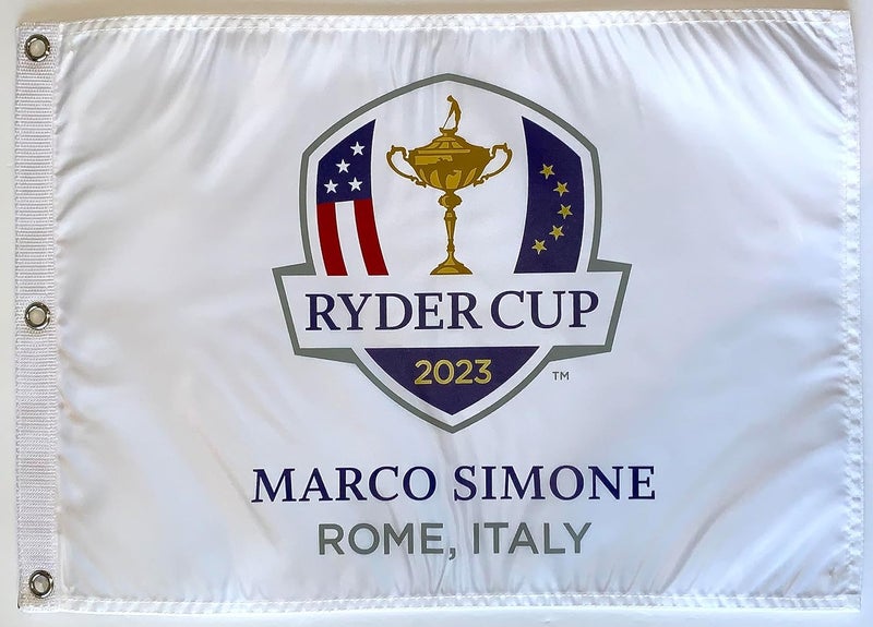 pga 2023 Ryder Cup Flag Marco simone golf silkscreen logo new - Image 2